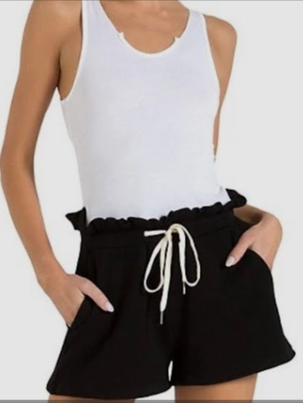 Philanthropy "Apparel With Purpose" Romper Size Medium Black & White NWT